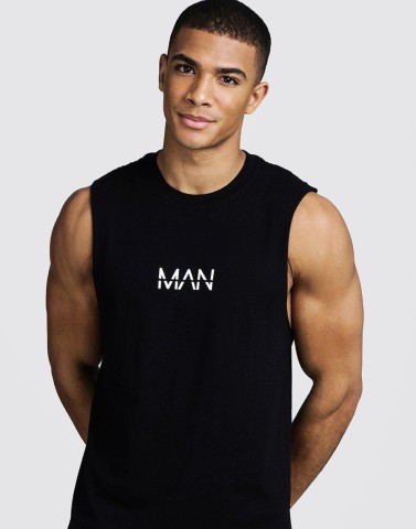 Man Signature Armhole Tank